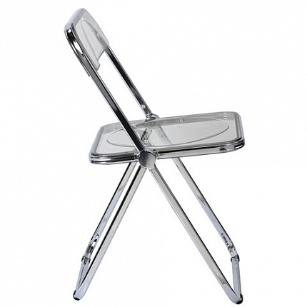 Стул складной прозрачный тонированный BRABIX "Glam CF-020", хромированный каркас, пластик, 533247