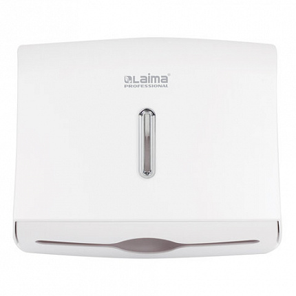Диспенсер для полотенец LAIMA PROFESSIONAL BASIC (Система H2), Z-сложения, белый, ABS, 605049