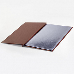 Папка "Меню" на трех винтах, с 10 файлами, 220х320 мм, коричневая, "ДПС", 2273.М-104