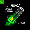 Батарейки КОМПЛЕКТ 2 шт., GP Ultra Plus G-Tech, AAA (LR03), алкалиновые, мизинчиковые, 24AUPA21-2CRSB2