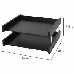 Набор подарочный настольный BESTAR "Platon" из дерева, 12 предметов, цвет "черное дерево", 237214