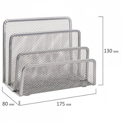 Настольный набор из металла BRAUBERG "Germanium", 4 предмета, серебристый, 231965