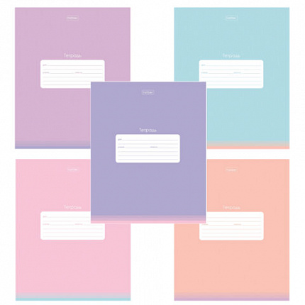 Тетрадь обложка пластик, 18 л., клетка, HATBER, "PROстиль Для девочек" (микс в спайке), 090448, 18Т5В1пл