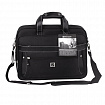 Сумка портфель BRAUBERG CARBON с отделением для ноутбука 15-16", 2 отделения, черная, 31х41х13 см, 240509