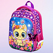 Ранец BRAUBERG QUADRO, 3 отделения, с брелком, "Charming kitten", 37х28х18 см, 270602