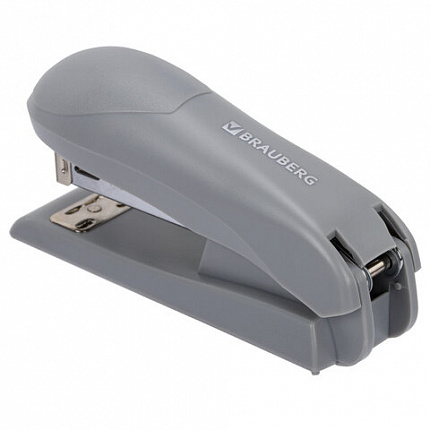 Степлер №24/6, №26/6 BRAUBERG "UNIVERSAL", до 30 листов, на 100 скоб, серый, 272717