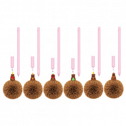 Ручка с пушистой подвеской шариковая FUNSTER (ФАНСТЕР) "FLUFFY CAPY", СИНЯЯ, пишущий узел 0,7 мм, 144521