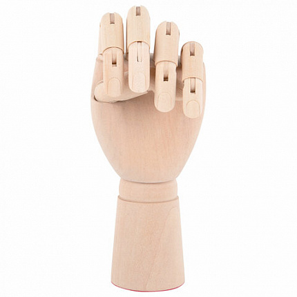 Манекен художественный "РУКА" левая, высота 18 см, дерево, BRAUBERG ART CLASSIC, 192516