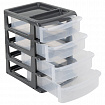 Бокс универсальный большой, 4 выдвижные секции, 37,6х25х35,5 см, М2768