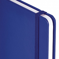 Блокнот А5 138x213 мм, BRAUBERG "Basic", под кожу, 80 л., клетка, синий, 116229