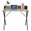Стол на металлокаркасе BRABIX "LOFT CD-007", 800х500х840 мм, органайзер, комбинированный, 641227