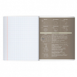 Тетрадь предметная MonoPastel 48 л., пластиковая обложка, ГЕОМЕТРИЯ, клетка, подсказ, BRAUBERG, 405506