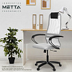 Кресло офисное МЕТТА "SU-B-8" пластик, ткань-сетка, сиденье мягкое, светло-серое