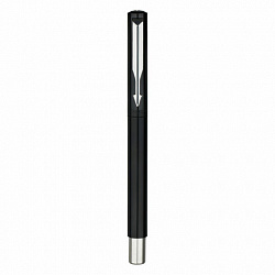 Ручка-роллер PARKER "Vector Black", корпус черный лак, детали из нержавеющей стали, синяя, S0319630