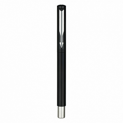 Ручка-роллер PARKER "Vector Black", корпус черный лак, детали из нержавеющей стали, синяя, S0319630