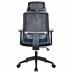 Кресло BRABIX PREMIUM "Agent ER-404", поясничная поддержка, регулируемый подголовник, ткань/сетка, черное, 532970