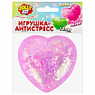 Игрушка-антистресс "СТЕКЛЯННОЕ СЕРДЦЕ", 5 см, ассорти 4 цвета, дисплей, JOLLY JOT (ДЖОЛЛИ ДЖОТ), 665808