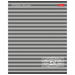 Тетрадь А5, 96 л., HATBER, скоба, линия, обложка картон, "ПОЛОСОЧКИ" (микс), 033678, 96Т5B2