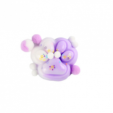 Игрушка-антистресс "ЦВЕТНАЯ КОШАЧЬЯ ЛАПКА С ПОМПОНАМИ", 7х6 см, ассорти 4 вида, дисплей, JOLLY JOT (ДЖОЛЛИ ДЖОТ), 665770