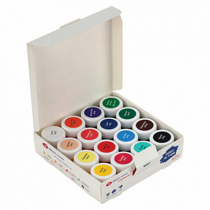 Краски по ткани акриловые "Я - Художник!", 16 цветов по 15 мл, в банках, Невская Палитра, 228411819