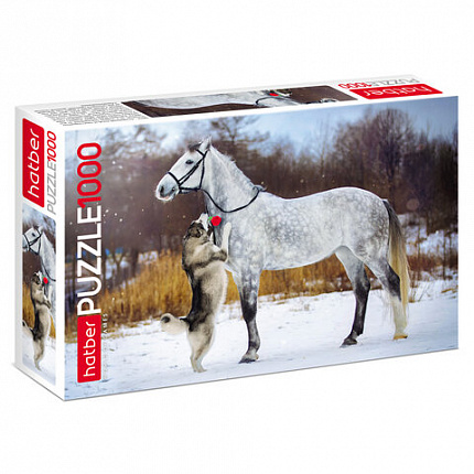 Пазл картонный 1000 элементов АССОРТИ, 10 дизайнов, 480х680 мм, HATBER