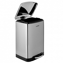 Ведро мусорное с педалью 12 л, крышка с доводчиком, стальное, БЕЗ ОТПЕЧАТКОВ, LAIMA ULTRA, 701568