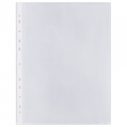 Папки-файлы перфорированные А4 BRAUBERG "EXTRA 700", КОМПЛЕКТ 50 шт., гладкие, ПЛОТНЫЕ, 70 мкм, 229668