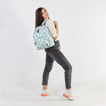 Рюкзак BRAUBERG СИТИ-ФОРМАТ универсальный, "Spring", белый, 41х32х14 см, 270793