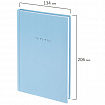 Блокнот А5 134х206 мм, 80 л., твёрдый, клетка, BRAUBERG "Minimal", голубой, 116442