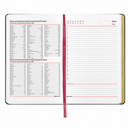 Ежедневник недатированный А5 (138х213 мм), BRAUBERG VISTA, под кожу, гибкий, 136 л., "Pomegranate", 112022