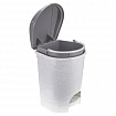 Ведро мусорное с КРЫШКОЙ и ПЕДАЛЬЮ 19 литров, 39х30,5х30,5 см, серое, IDEA, М2892