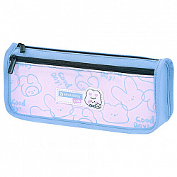 Пенал мягкий BRAUBERG KIDS, 2 отделения, полиэстер, "Bunny", 22x10x6 см, 273552