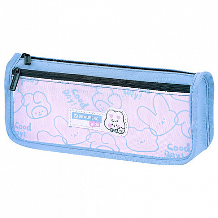 Пенал мягкий BRAUBERG KIDS, 2 отделения, полиэстер, "Bunny", 22x10x6 см, 273552