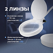 Лупа настольная с LED-ПОДСВЕТКОЙ, диаметр 110 мм, увеличение 3, корпус белый, BRAUBERG, 455930