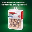 Силовые кнопки-гвоздики BRAUBERG WOOD, деревянные (кубики), 50 штук, 10 мм, 272762