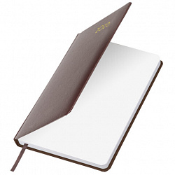 Ежедневник датированный 2026, А5, 138x213 мм, BRAUBERG "Select", балакрон, коричневый, 117087