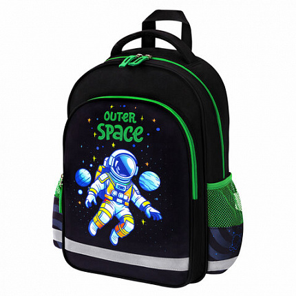 Рюкзак ПИФАГОР SCHOOL, 1 отделение, 3 кармана, "Outer space", 38x28х14 см, 273173