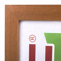 Рамка 30х40 см небьющаяся, STAFF "Grand", багет 18 мм, МДФ, цвет "миланский орех", 391201