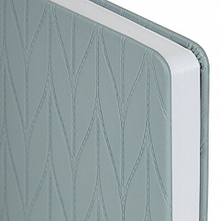 Ежедневник недатированный А5 138х213 мм, BRAUBERG "Braided", под кожу, гвоздик 160 л., серо-голубой, 116599