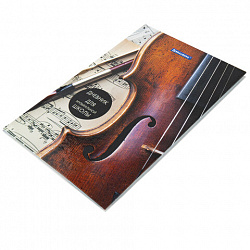 Дневник для музыкальной школы 140х210 мм, 48 л., твердый, BRAUBERG, выборочный лак, справочный материал, "Симфония", 103601