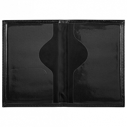 Обложка для паспорта STAFF "Profit", экокожа, мягкая изолоновая вставка, "PASSPORT", черная, 237183