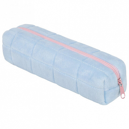 РЕЗЕРВ Пенал BRAUBERG, мех, 21х6х6 см, голубой/розовый, Код 1С, 272279