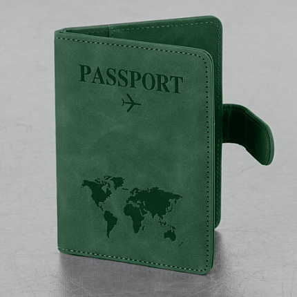 Обложка для паспорта и документов с защитой от считывания, 9 карманов, магнит, экокожа, зеленая, BRAUBERG, 238758