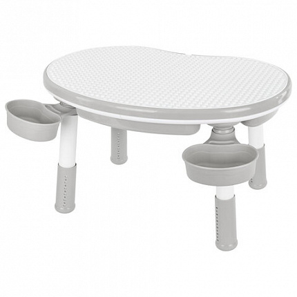 Стол детский трансформер 3 в 1 BRABIX KIDS CT-001, растущий, 2-8 лет, пластик, серый, 533290