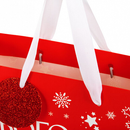 Пакет подарочный (1 шт.) новогодний, 27х11х20 см, "Новогодний подарок", ламинация, ассорти, ЗОЛОТАЯ СКАЗКА, 592449