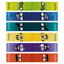 Закладки для книг МАГНИТНЫЕ, "МОНСТРИКИ", набор 6 штук, 60x20 мм, BRAUBERG, 116995