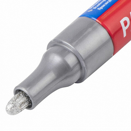 Маркер-краска лаковый EXTRA (paint marker) 4 мм, СЕРЕБРЯНЫЙ, УСИЛЕННАЯ НИТРО-ОСНОВА, BRAUBERG, 151982