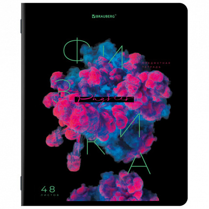 Тетради предметные, КОМПЛЕКТ 12 ПРЕДМЕТОВ, 48 л., глянцевый УФ-лак, BRAUBERG, "PIGMENT", 404834