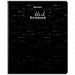 Тетрадь А5, 48 л., BRAUBERG, скоба, клетка, матовая ламинация, выборочный лак, "Black" (микс в спайке), 404375