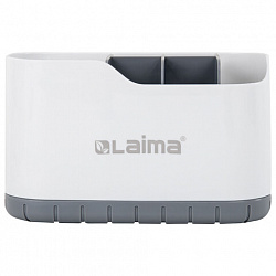 Стакан-органайзер для зубных щеток и пасты, БЕЛЫЙ, 9х19х12 см, LAIMA HOME, 700047